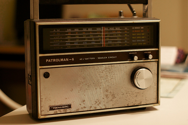 Found the old radio at Mom's house- this went to the beach in Ocean City in the 1970s. My folks were believes in hanging on to stuff that still works.